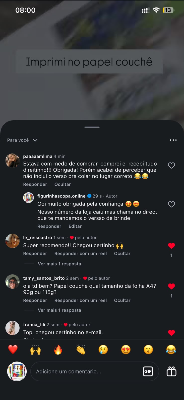 Depoimento de cliente 1