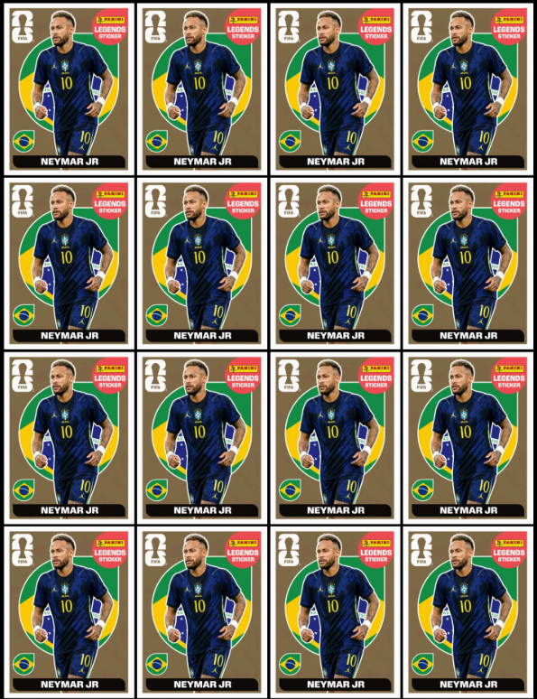 Neymar Jr · Legends Sticker dourada Copa 2026